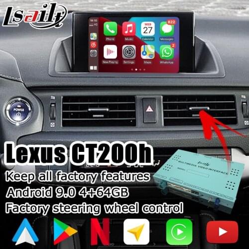 Android / Carplay interface box for Lexus CT200h CT 2014-2019 etc video interface with 10.25 android auto control waze by Lsailt