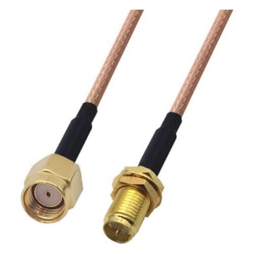 RG400 Cable RP-SMA Male to RP-SMA Female Double Shielded Copper Braid Coax Low Loss Jumper Cable