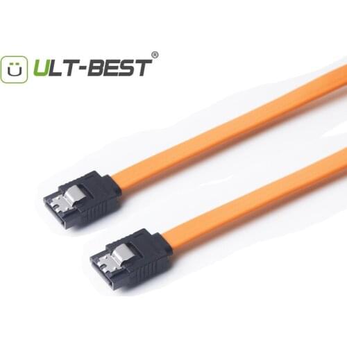 ULT-Best 5PCS NEW SATA Cable Compatible with SATA III, II, I SATA 3.0 & 2.0 Cables Hard Disk t Data Cord for HDD SSD 0.4m 1m