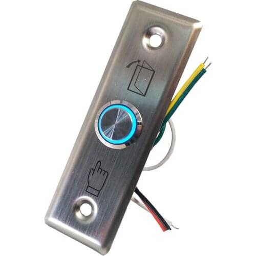 With Led Light No/NC/Com Stainless Steel Door Exit Button Switch Metal push button switch for home security system