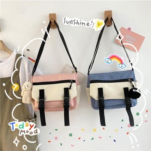 Korean Casual Student Messenger Bag Women Nylon Bag New 2021 Summer Crossbody Bags Women Shoulder Bag Bolsa Feminina Small Bags