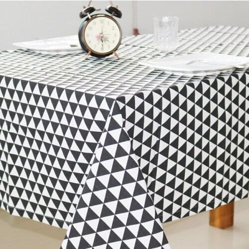Sytlish Linen Table Cloth Country Style Plaid Print Multifunctional Rectangle Table Cover Tablecloth Home KitchenDecoration