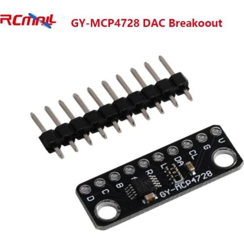 MCP4728 12 Bit 12bits I2C Digital to Analog Converter DAC Breakoout Sensor Module GY-MCP4728 Low Power Consumption FZ3481