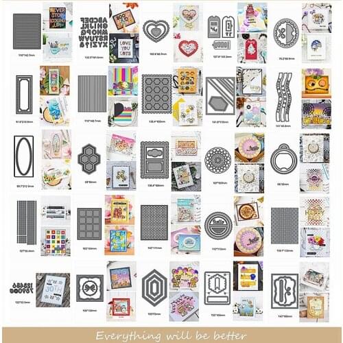 Number A-Z Letter Lace Square Round Irregular Figure Honeycomb Frame Metal Cutting Dies New Stencils Decorate Cards Scrapbook