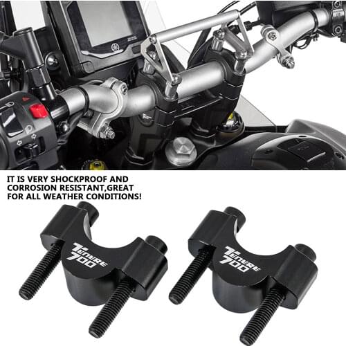 Motorcycle HandleBar Risers Motorbike Modified CNC Aluminum Alloy Bar Mount Riser For Yamaha Tenere700 XT700Z XTZ 700 2019