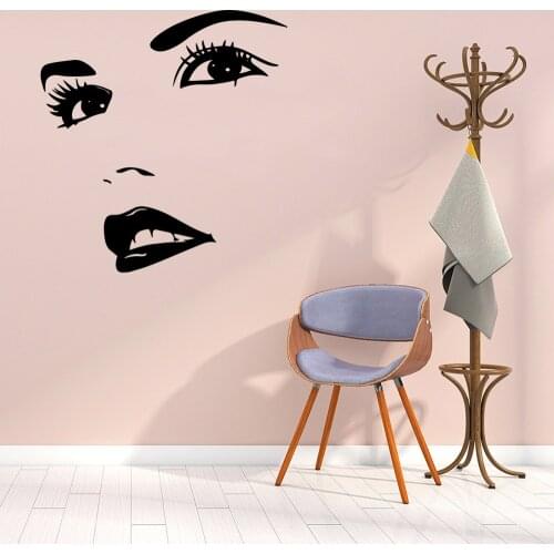 Cartoon Eyelash Wall Sticker Home Decoration Accessories For Kids Rooms Decoration Vinyl Mural Decal
