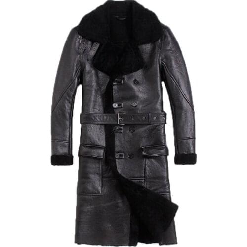 Leather Jacket Men Sheep Shearing Real Fur Coat Natural Wool Coat for Mens Clothing 2020 Winter Jacket Jaqueta De Couro S-N-5