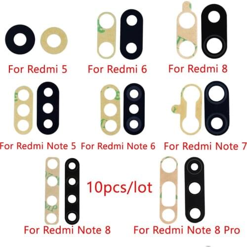10pcs/lot Rear Camera Glass Lens Sticker Glue For Xiaomi Redmi 5 6 8A 5 Plus 6 Pro Note 5 5A 6 7 8 Back Camera Glass Replaceme