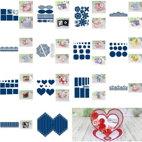 2021 New Arrivals Flower Love Cutting Dies Decoration Background Metal Die Cutters For Scrapbooking Craft Diy Album Template Big
