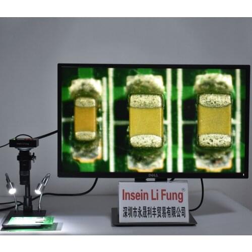 38MP 1080P 2K 60FPS HDMI USB Industry Electronic Video Microscope Camera 10X-200X Zoom C-Mount Lens Motherboard Detection