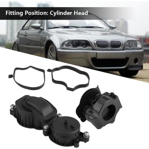 Crankcase Oil Breather Valve Separator With A Gasket Seal And One Cylinder Head For BMW E46 E60 E61 E65 E66 X3 11127799225