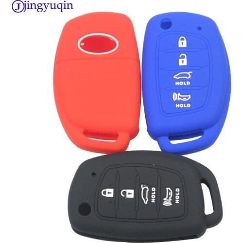 Silicone Case 4 Button Flip Folding Remote Key Rubber Cover Case Protector Fob for Hyundai Tuscon IX35 Mistra IX25 IX45