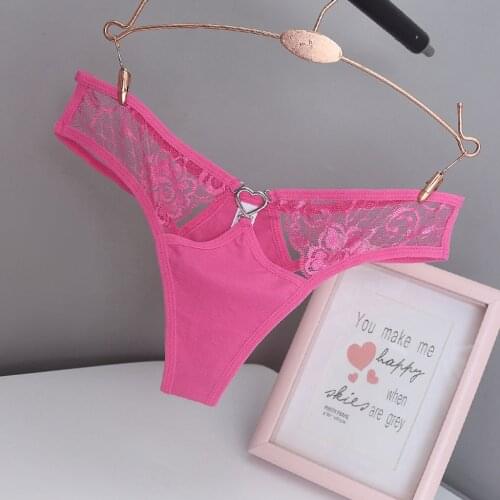Heart Womens Panties Embroidery Sexy Lingerie Floral G-string Thong Erotic Brief Solid Lingerie Sensual Underwear Women Clothe