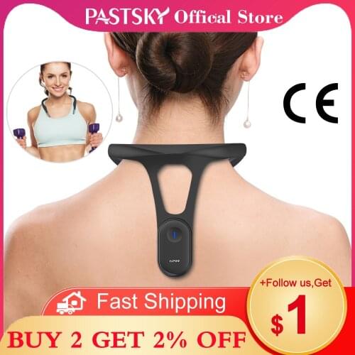 PASTSKY Intelligent Mini Posture Corrector Smart Neck Cervical Spine APP Vibration Reminder Upper Back Brace Trainer