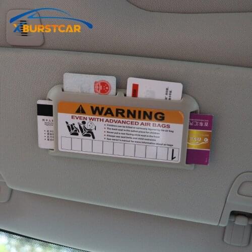 Xburstcar Car Sun Visor Card Holder Parking Card Sticker for Acura MDX RDX TSX ZDX RL TL RLX ILX for Buick LaCrosse Verano GS
