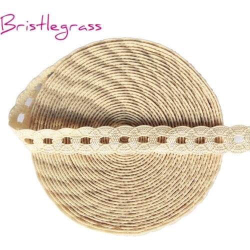 BRISTLEGRASS 5 Yard 1/2" Nude Color Chain Spandex Lace Trim Elastic Bands Kid Hairband Headband Tie Tutu Dress DIY Sewing Crafts