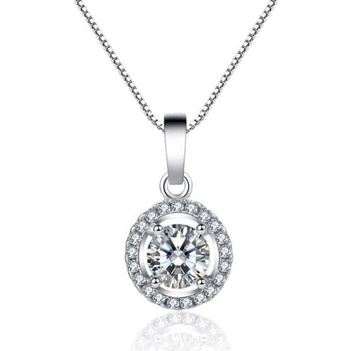 Classic Women 925 Silver CZ Zircon Necklaces for Wedding Engagement Statement Jewelry Chain Choker Collares High Quality