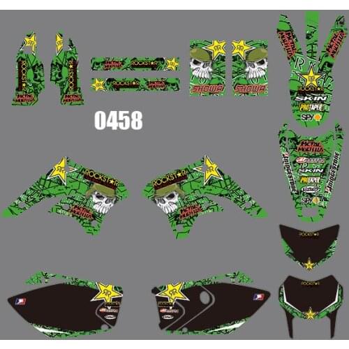 0458 3M Motorcycle Team Graphics Decal Stiker Kits for Kawasaki KLX450 2008-2012 dirt bike sticker for Kawasaki KLX450