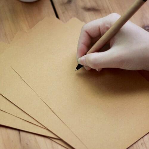 10pcs 120g blank letterhead retro vintage kraft paper stationery No printing Thick letter paper A4/A5/B5 size