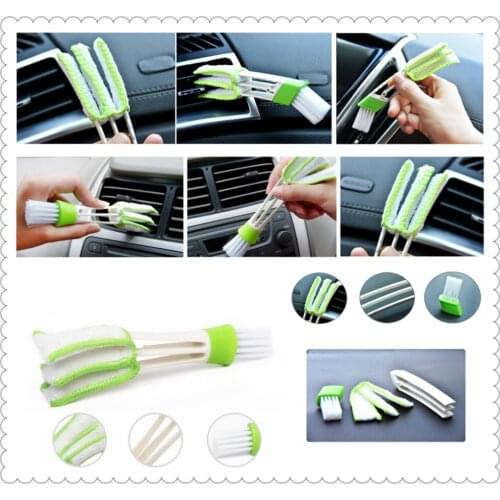 2PCS Car Air Conditioner Vent Outlet Cleaning Brush SLIT Cleaner Duster Brush for Porsche Macan Cayenne 911 Panamera Mission