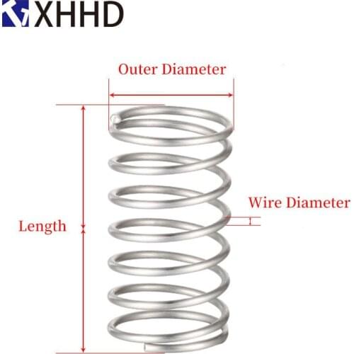 20pcs 0.6mm Wire Dia OD 3 4 5 6 7 8 9 10 11 12 Y-type Rotor Return Compression Pressure spring 10-50mm 304 Stainless Steel