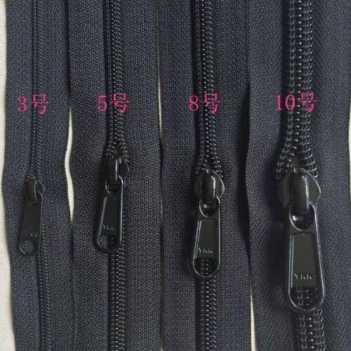 200m/lot 3# 5# 8# 10# Long Continuous YKK Nylon Coil Zipper Chain Tape for Travel Box Suitcase Sleeping Bag Tent Wholesale