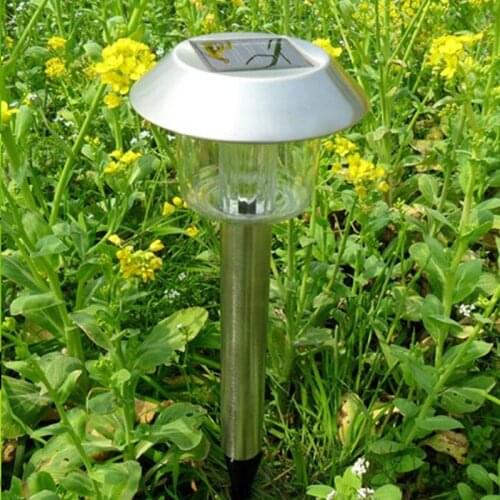 24pcs/lot Stainless Steel Solar Lawn Light for Garden Decorative Solar Powered Outdoor Solar Light SL-04GS