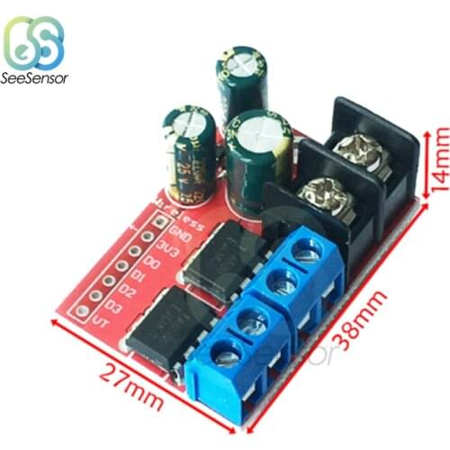 5A Dual DC Motor Drive Module Remote Control Voltage Reverse PWM Speed Regulation 3V-14V Double H Bridge Super L298N 5AD