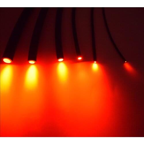 350m/Roll Black PMMA end glow plastic opticas fibre cable inner 1.5mm outer 2.6mm diameter end glow for ceiling lights star sky