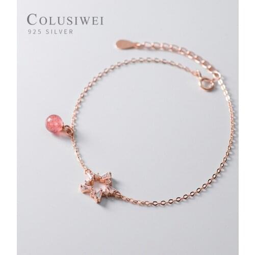 COLUSIWEI Pink Bracelets