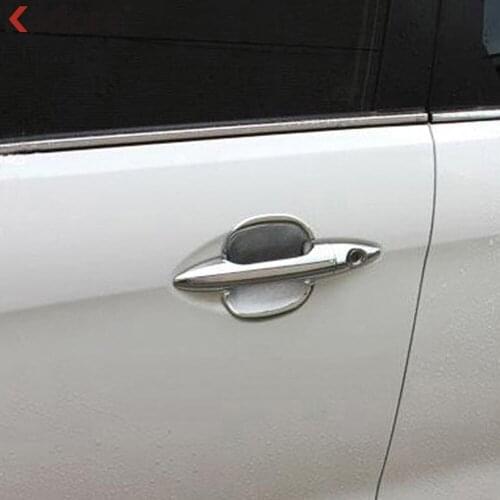 For Kia Cerato K3 Forte 2012 2013 2014 ABS Chrome Side Door Handle Cover Trim Sticker Exterior Accessories Car Styling