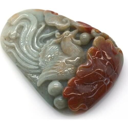 Bicolor Jade Fenix Pendant