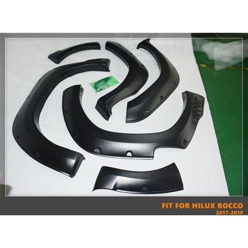 Good Quality ABS Car Wheel Eyebrow Arc Ring Fender Wheel Arch Fit For Toyota Hilux Rocco 2017-2019