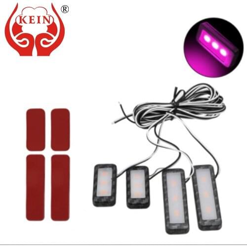 KEIN 2PCS Door Light Atmosphere Light Car Universal Handle Atmosphere Decorative Lamp Car Projection Welcome Light Car Styling