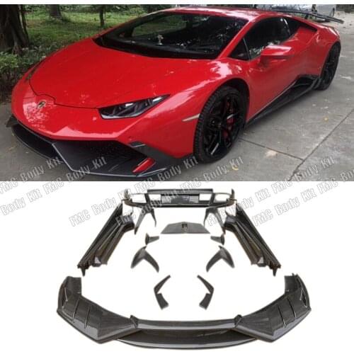 Real Carbon Fiber For Lamborghini Lp580 / Lp610 Mad Style Bodykit for Front Rear Bumper Lips Side Skirts Rear Spoiler Wings