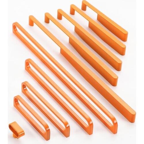 LCH Modern Style Zinc Alloy Baking Paint Surface Treatment Orange Rainbow Colored Cabinet Pull Drawer Handle Cupboard Knobs