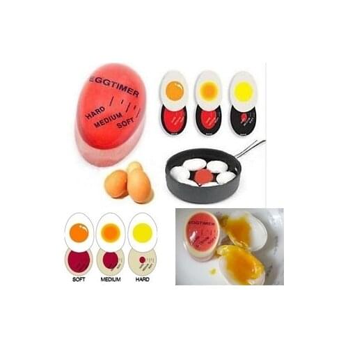 Color Changing Egg Timer Resin Material Perfect Boiled Eggs By Temperature Kitchen Helper Egg Timer Red timer tools