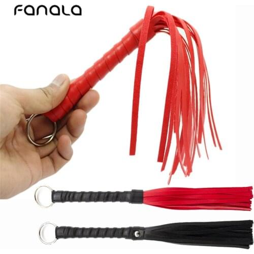 Mini PU Leather Whip Flogger Bdsm Sex Bondage Spanking Paddle Couple Erotic Game Fetish Sm Sex Slave Ass Hand Beat Stage Tool
