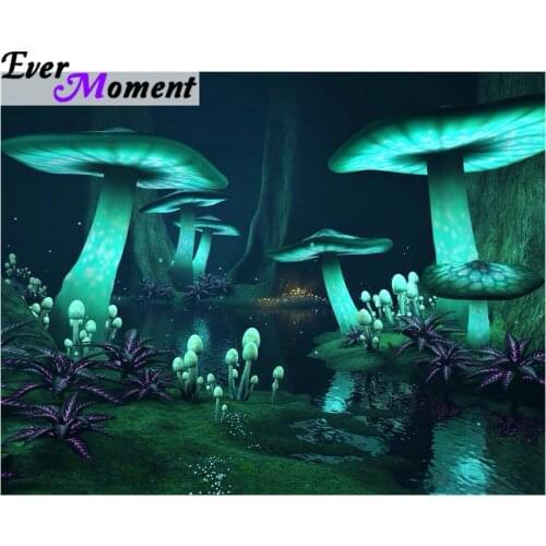 Ever Moment Magic Mushroom Fantasy Dark Forest DIY Diamond Painting Cross Stitch Embroidery Rhinestone Full Stone ASF959