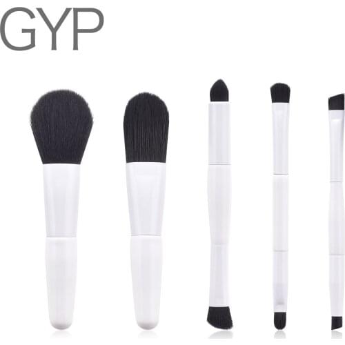 GYP 5 Pcs/lot simple soft fiber makeup brush set Foundation Powder Blush Eyeshadow Concealer Lip Eye Cosmetics Beauty Tools