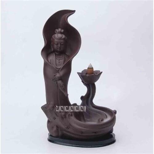 New TZ16019 Purple sand Ceramic Incense Burner Sandalwood Furnace Creative Ornaments Desktop Decoration Crafts Censer Hot Sale
