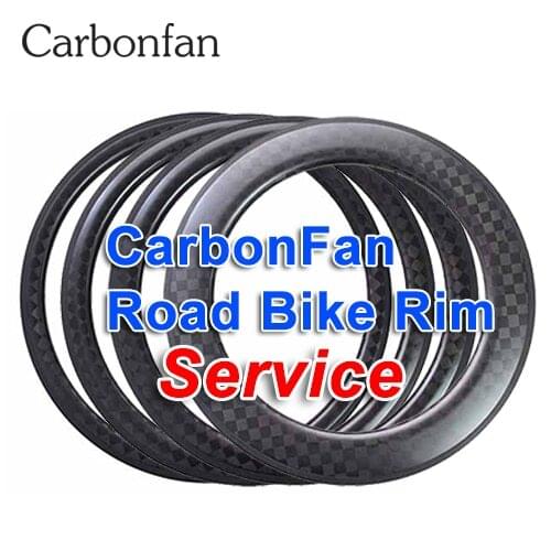 CarbonFan Road Bike Rim Service (Hookless 35mm depth, 28mm OD, 23mm ID, Disc brake, 24H, T800 carbon, UD matte, Stealth decal)