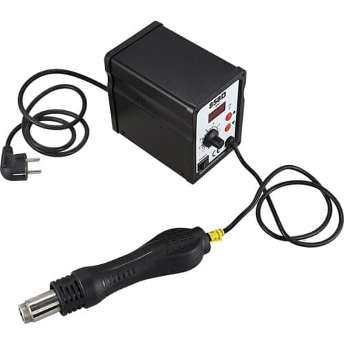 Hot Air Gun Desoldering Soldering Rework SMD Station 3 Nozzles For Yihua 858D