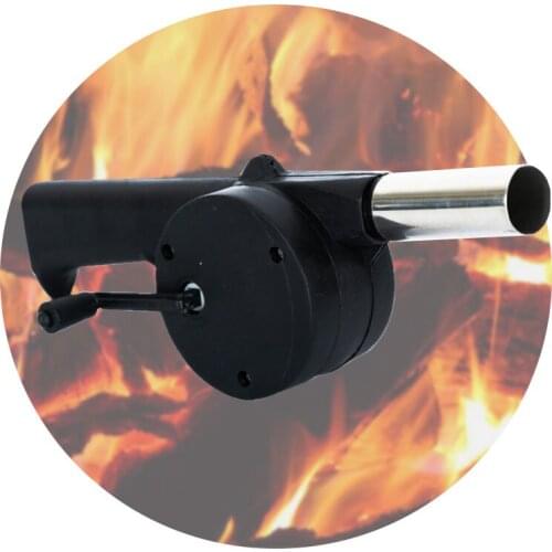 Portable Hand-Cranked Combustion Blower Manual Barbecue Picnic Camping Combustion Support Hairdryer Outdoor Cooking BBQ Tools