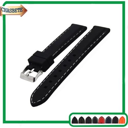 Silicone Rubber Watch Band for Ticwatch 1 2 42mm 46mm Watchband 20mm 22mm Men Women Resin Strap Belt Wrist Loop Bracelet Black