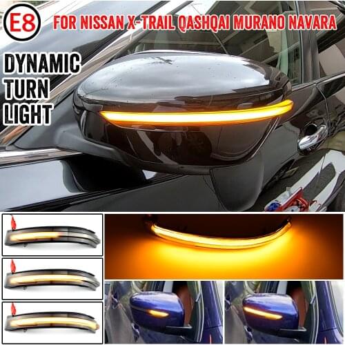 2pcs LED Side Mirror Dynamic Turn Signal Sequential Light For Nissan X-Trail T32 Qashqai J11 Murano Z52 Navara NP300 Pathfinder