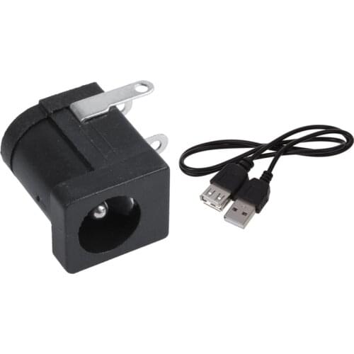 USB 2.0 Extension Cable with 35PCS 2.1mmx5.5mm Barrel-Type PCB Mount DC Power Jacks Sockets DC-005