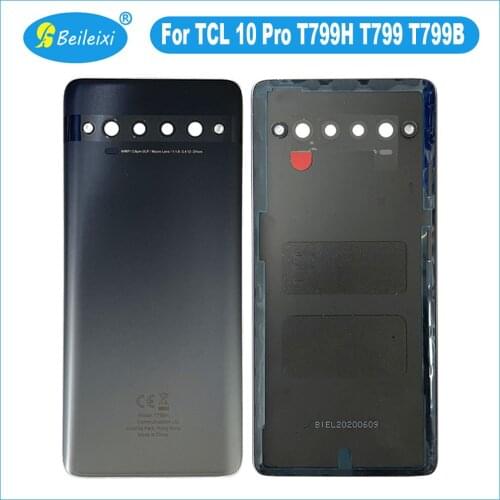 For TCL 10 Pro T799H T799B T799 Battery Door Back Cover Replacement Housing Protective Durable Battery Back Cover