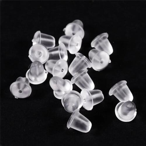 4MM 500/1000pcs Soft Silicone Rubber Earring Back Stoppers for Stud Earrings DIY Jewelry Making Earring Findings Accessories