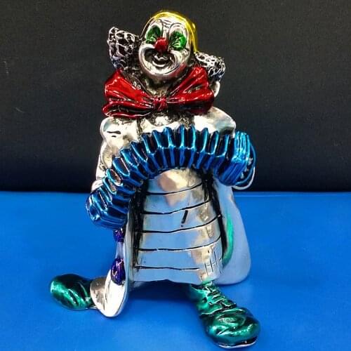 925 Sterling Silver Plated Accordion Clown